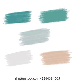 Fondo de trazo de pincel dibujado a mano, vector de garrapatas de crayón para etiquetas y diseño de sellos. Parche con fondo de etiqueta pintado. Combinaciones de colores de elementos de catálogo.