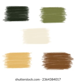Hand drawn label brush stroke backgrounds, crayon scribble vector for tags and stamps design. Painted label backgrounds patch. Color combinations catalog elements.