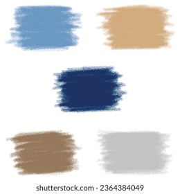 Hand drawn label brush stroke backgrounds, crayon scribble vector for tags and stamps design. Painted label backgrounds patch. Color combinations catalog elements.
