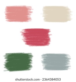 Fondo de trazo de pincel dibujado a mano, vector de garrapatas de crayón para etiquetas y diseño de sellos. Parche con fondo de etiqueta pintado. Combinaciones de colores de elementos de catálogo.