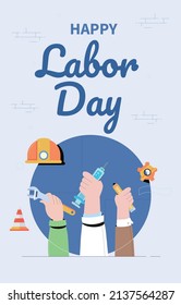 Hand drawn labor day background Free Vector