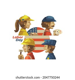 Hand Drawn Labor Day Illustration