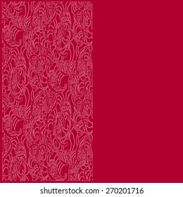 Hand drawn lace decorative vector template 