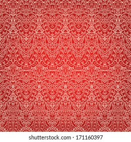 Hand drawn lace patten, seamless wallpaper, vector illustration
