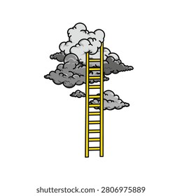 hand drawn ladder to