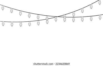 hand drawn lamp decoration background on white background