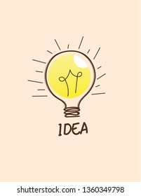 hand drawn, lamp idea