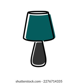 hand drawn lamp one line art illustration