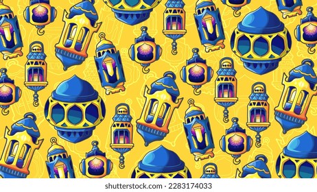 Hand Drawn Lanterns as a Ramadan Wallpaper