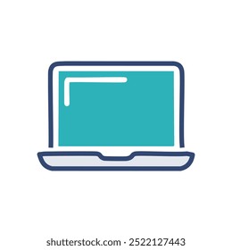 Hand drawn laptop icon. Simple, hand-drawn icon of a laptop, perfect for website and app design.