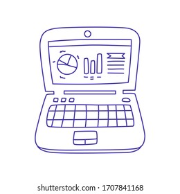 Icono de vector lineal dibujado a mano.
Ilustración de Doodle con un contorno azul.