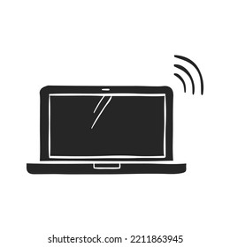 Hand drawn Laptops vector illustration