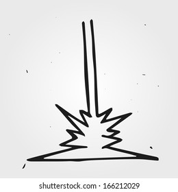 Hand drawn laser beam