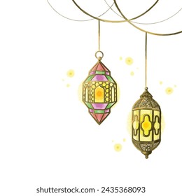 hand drawn latern vector illustration