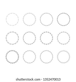 Hand Drawn Laurel Frame Clip Art | Wreaths | Floral Frames | Circle Floral 
