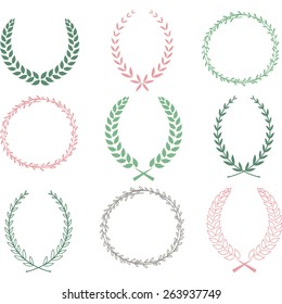 Hand Drawn Laurel Wreaths Collections