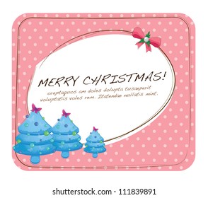 Hand drawn layout series (christmas trees)