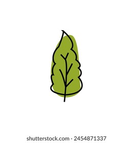Hand drawn leaf design vector illustration. abstract leaf element or logo. simple and minimalist.
