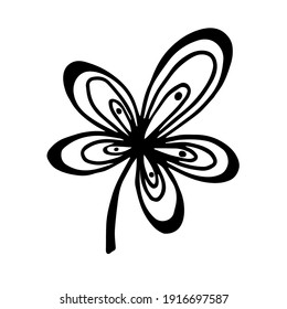 
Hand drawn leaf. Doodle. Ecology concept. Isolated on white background. Vector illustration.
Simple hand drawn leaf doodle silhouette vector for coloring book. Black thick stroke. vector illustration