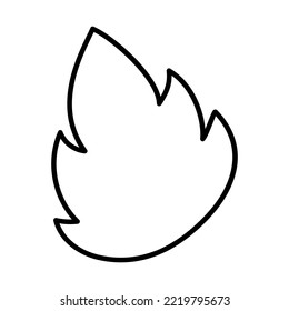 Hand drawn leaf. Doodle floral garden design element. Ecology concept. Isolated on white background. Monochrome vector illustration.