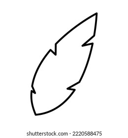 Hand drawn leaf. Doodle floral garden design element. Ecology concept. Isolated on white background. Monochrome vector illustration.