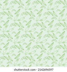 Hand drawn leaf and flower Seamless Pattern Design