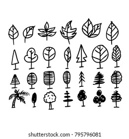 hand drawn leaf icon