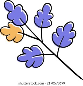 Hand drawn leaf illustration for decoration