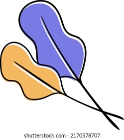 Hand drawn leaf illustration for decoration