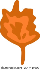 Hand drawn leaf illustration in doodle style.