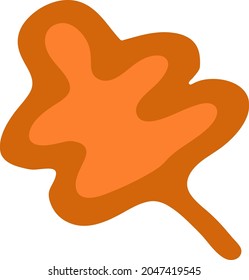 Hand drawn leaf illustration in doodle style.