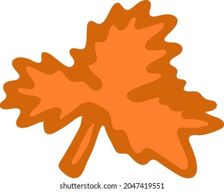Hand drawn leaf illustration in doodle style.