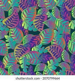 Hand Drawn Leaf Pattern Seamless. For web, print, home decoration, textile, wrapping paper, wall art, and many more.