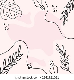 hand drawn leaf shape summer background.vector illustration