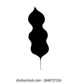 Hand drawn leaf. Vector illustration for  card, home decor. 
Isolated on white backdrop. 
