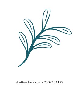 hand drawn leaf vector. leaf illustration. leaves illustration. aesthetic leaf illustration. simple leaf flat illustration.