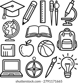 Hand drawn Learning Vector Pack