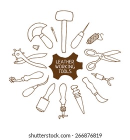 leather craft tools icon vector outline illustration 17542370 Vector Art at  Vecteezy