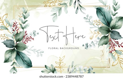 hand drawn leaves background template