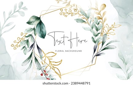 hand drawn leaves background template