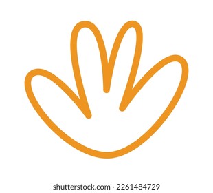 Icono de hojas dibujadas a mano. Ilustración del vector