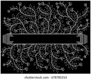 Hand Drawn Leaves Frame on black background. - Illustration
Frame, Leaf, Drawing - Art Product, Vector, Tree