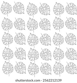 hand drawn leaves illustration on a similar background. vector design background