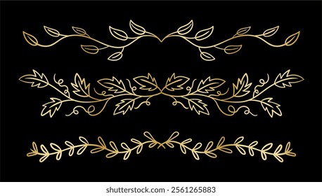 Hand drawn leaves nature ornament 