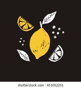 Hand drawn lemon