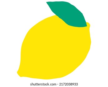 Hand drawn lemon abstract vector illustration. Hand-drawn vector graphics.