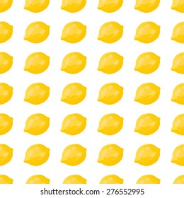 Hand drawn lemon seamless pattern. Vector illustration.