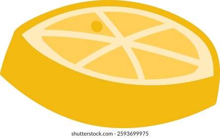 Hand Drawn Lemon Slice Vector Illustration