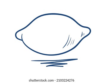 Hand drawn lemon vector illustration