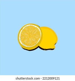 hand drawn lemon vector illustration.